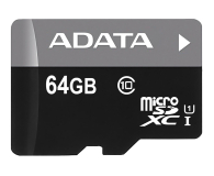 Adata MicroSDXC 64GB AUSDX64GUICL10-RA1 - 249321 - zdjęcie 1